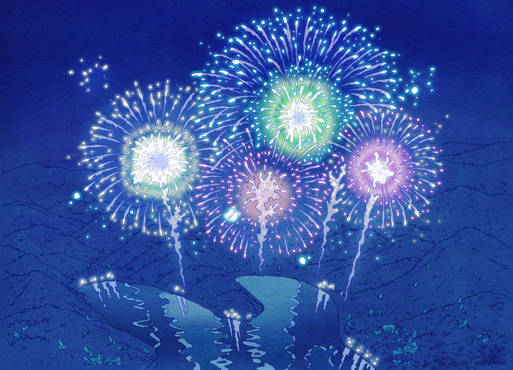 静岡県俯瞰図カレンダー7月8月
